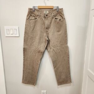 VTG LL Bean Jeans Mens 35/29 "Fits 34/29" Brown Natural Fit Y2K Preppy